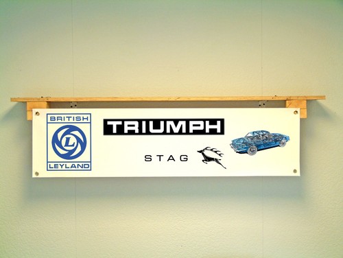 Triumph stag banner cutaway - triumph,