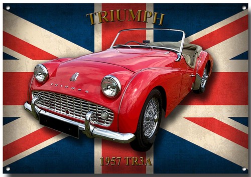 Triumph tr3a metal sign high - tr3a,